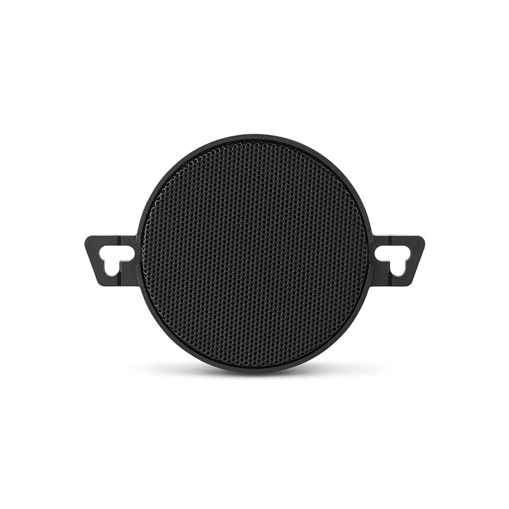 Overhead view of a single CF-350mt speaker on white background