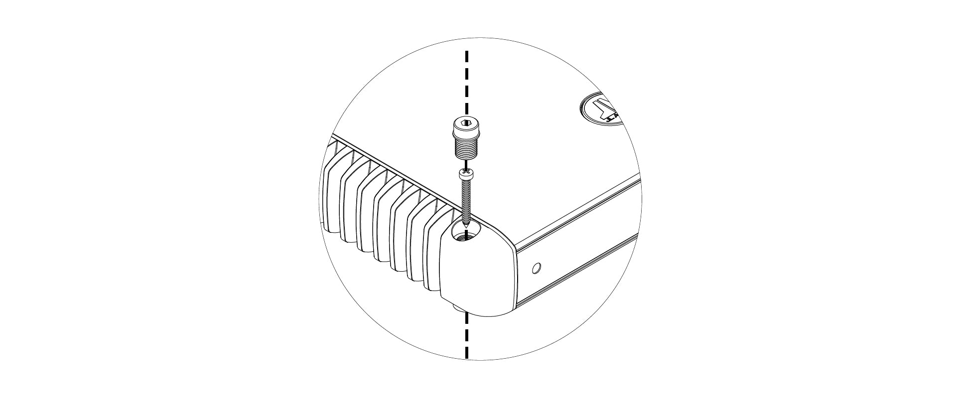 A diagram of standard mounting on an HD Amplifier.