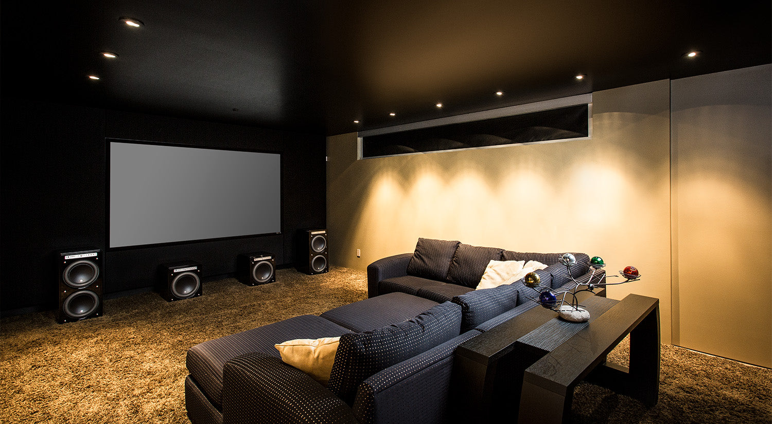 Four Fathom v2 subwoofer placed properly in home theatre for smoothness, power, and consistency.