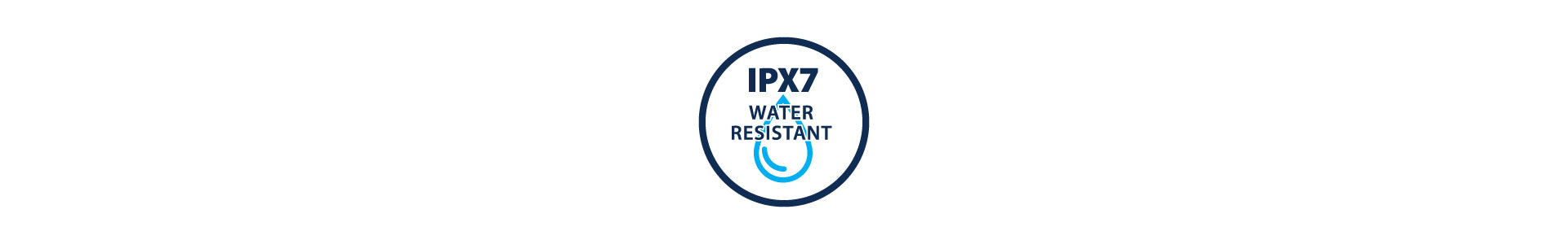 IPX7 rating technology logo.