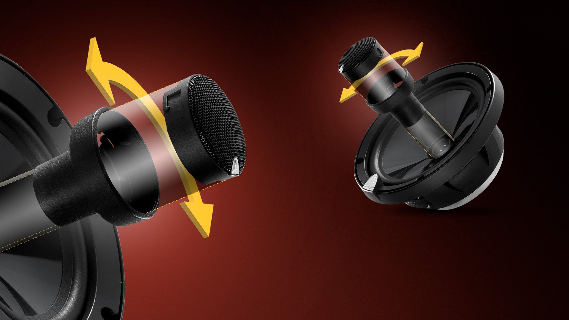 A diagram showing installation of tweeters in C3 speakers for audio upgrade flexibility.