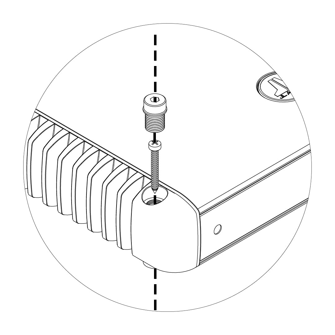 A diagram of standard mounting on an HD Amplifier.
