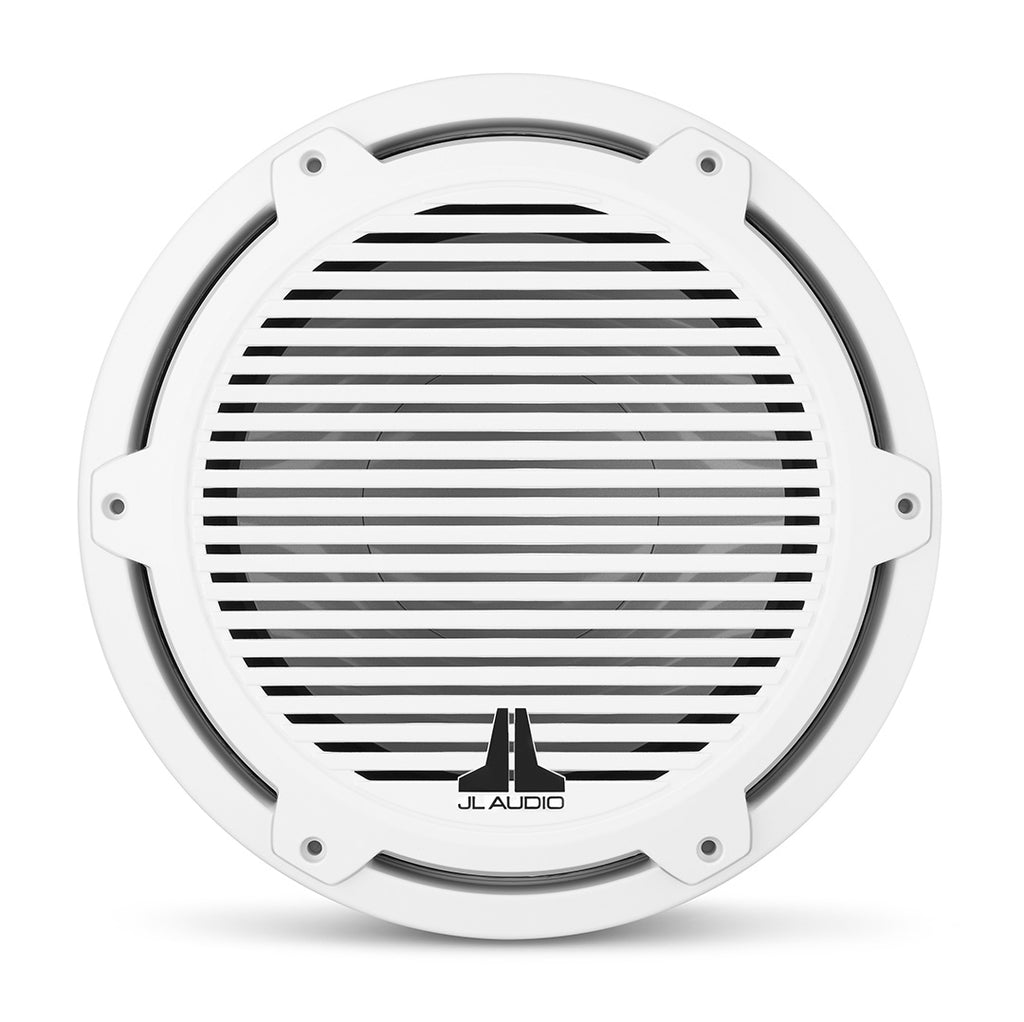 A M3 10 inch marine subwoofer unit with with a classic grille.