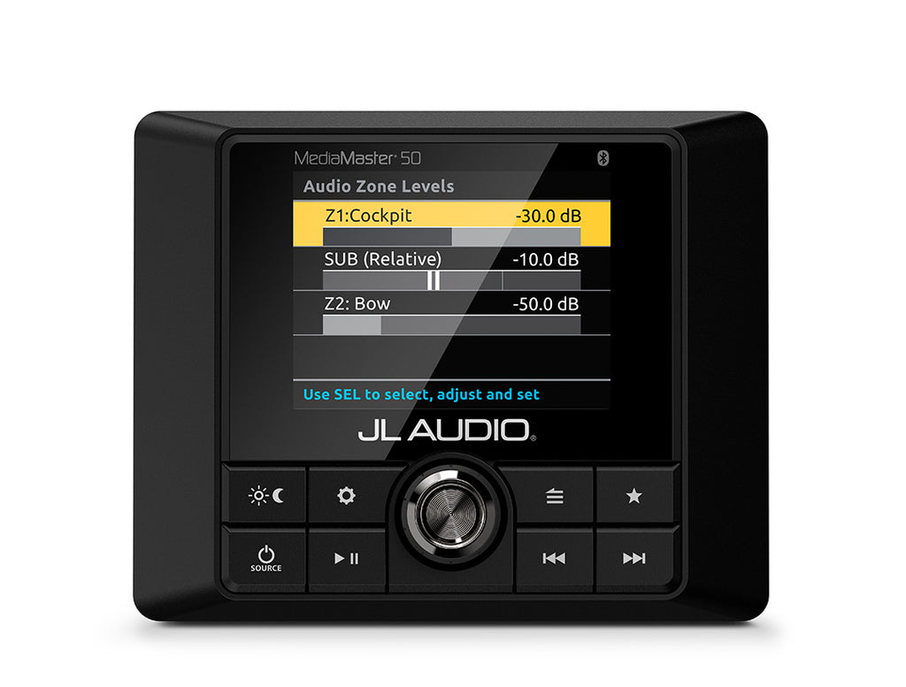 An MM50 displaying the Audio Zone Levels.