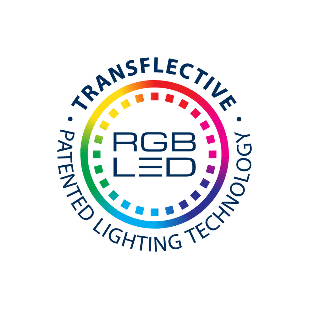 Transflective RGB LED Lighting Technology Logo.