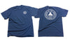Navy Ahead of the Curve Badge T-Shirt Front and Rear