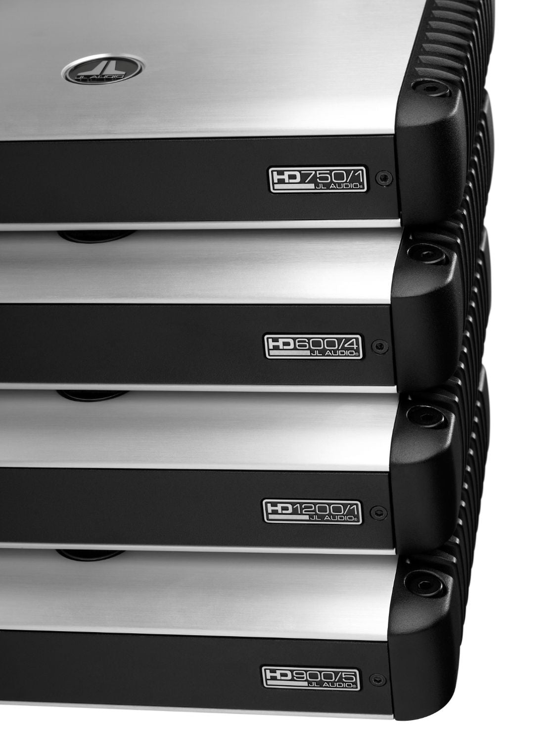 Cropped View of Right Side of Stack of 4 HD Amplifiers