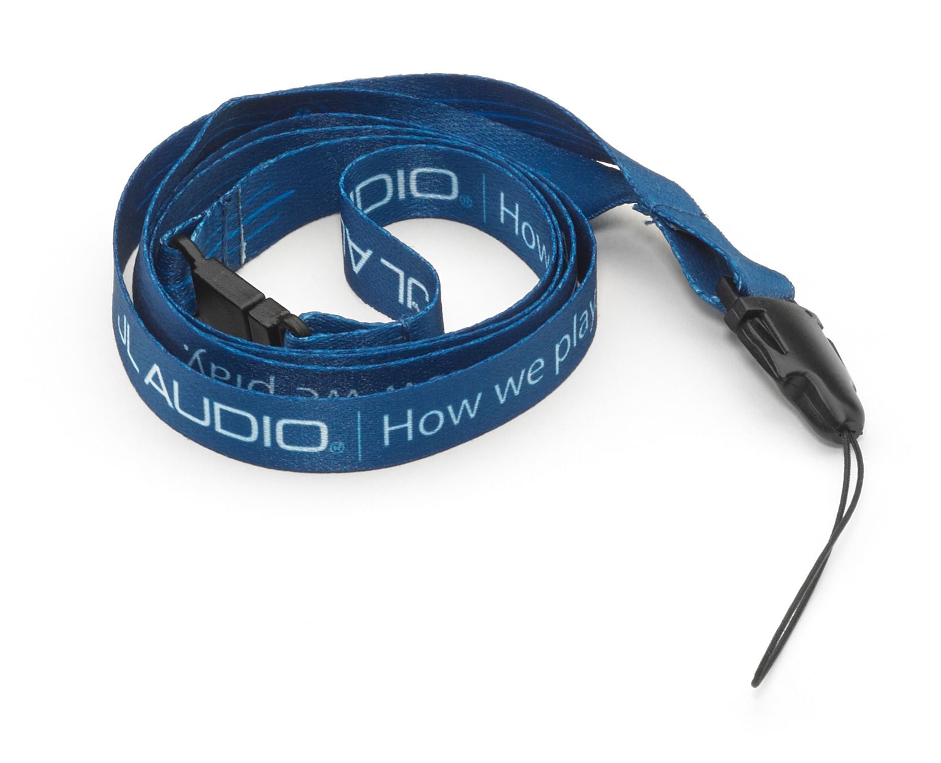 JL Audio How We Play Logo Lanyard Rolled-Up