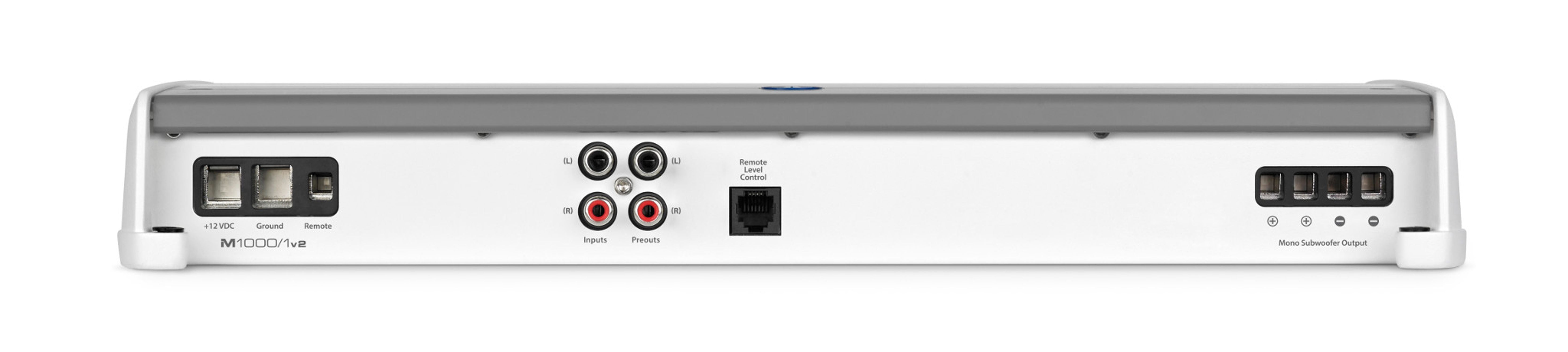 Connection Panel of M1000/1v2 Amplifier with Control Panel Cover on