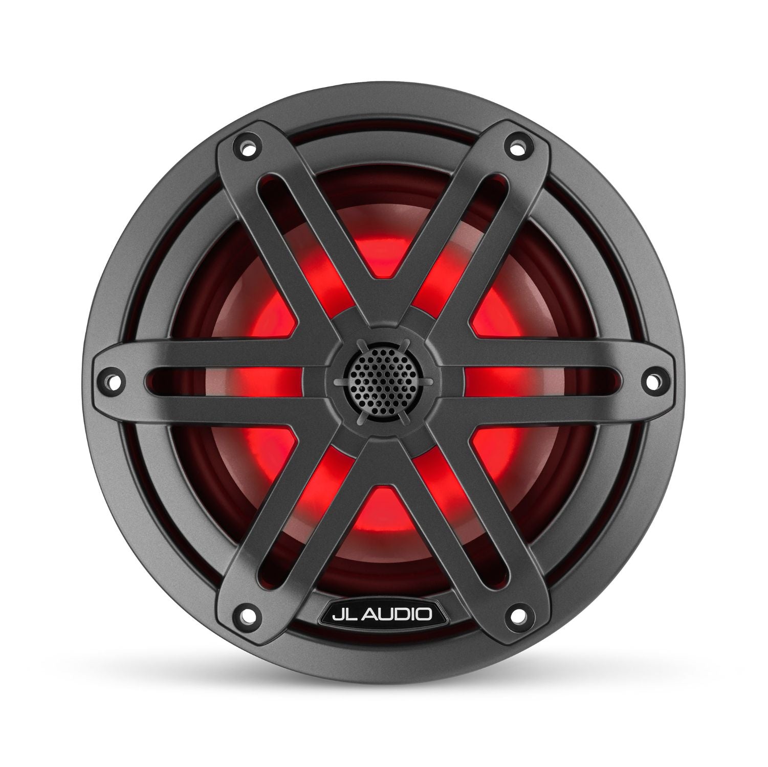 Front Overhead M3-650X-S-Gm-i Coaxial Speaker Lit with Red
