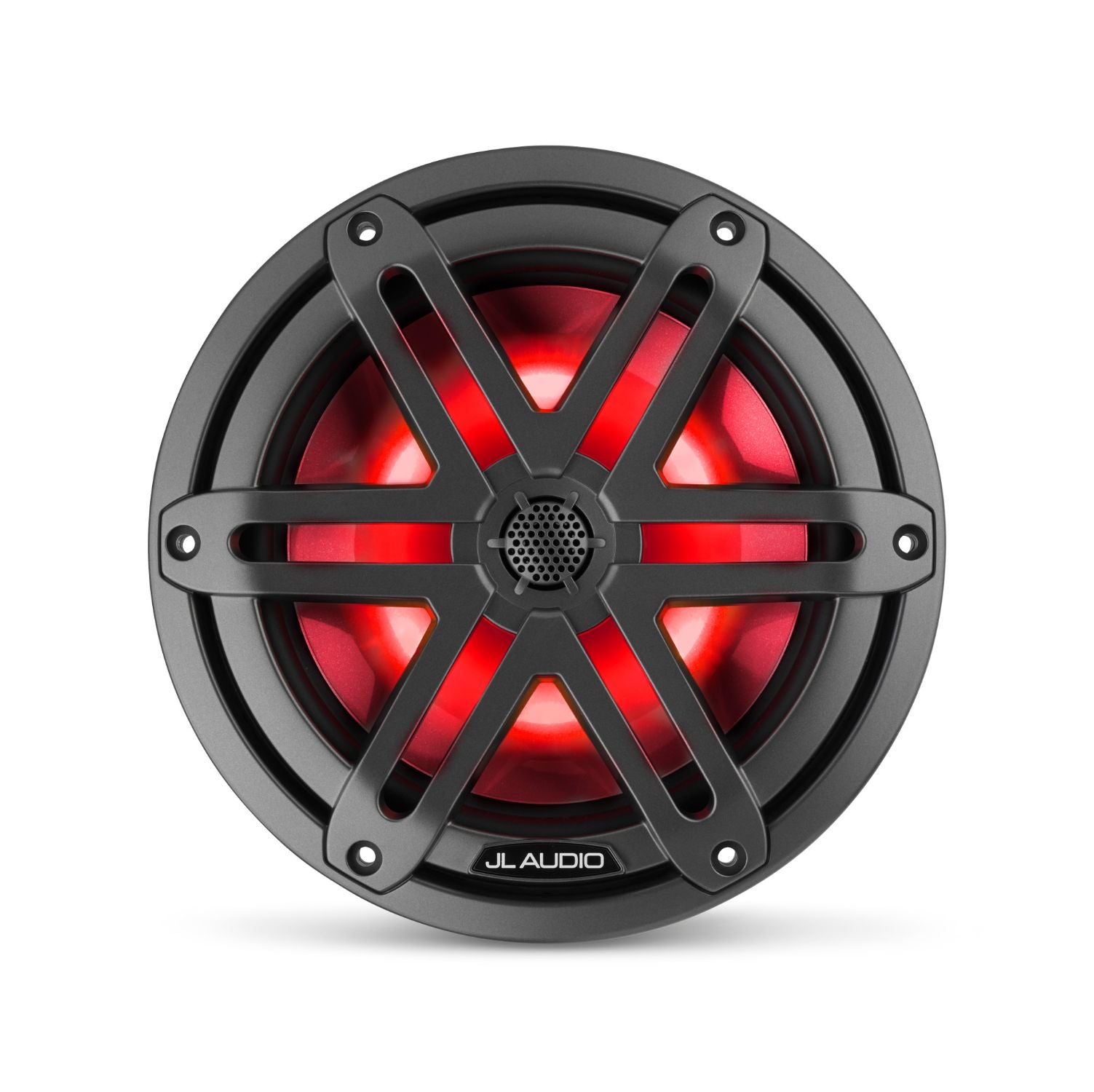 Front Overhead M3-770X-S-Gm-i Coaxial Speaker Lit with Red