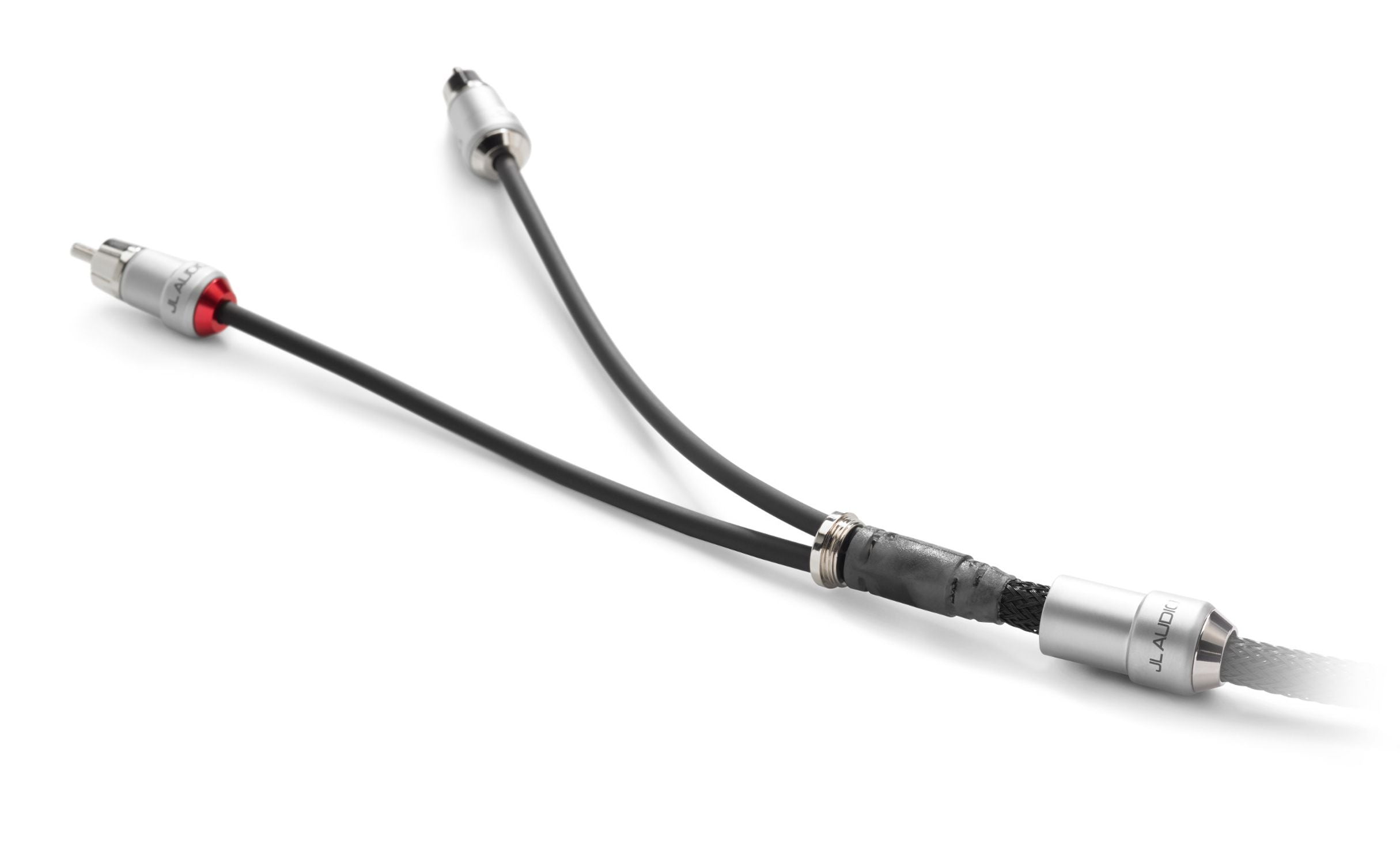 XE-BLKAIC2 Audio Interconnect showing strain-relief on cable splitter